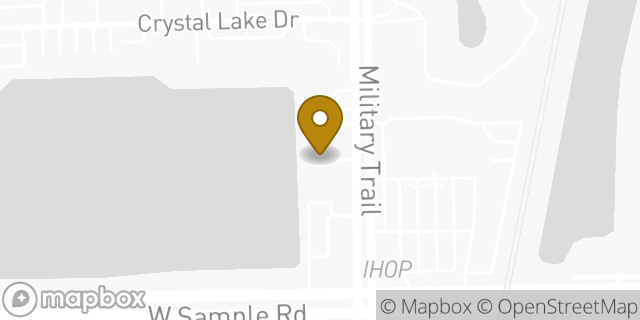 Map showing the location of Amazon Locker - Sartell in Pompano beach, FL 33064