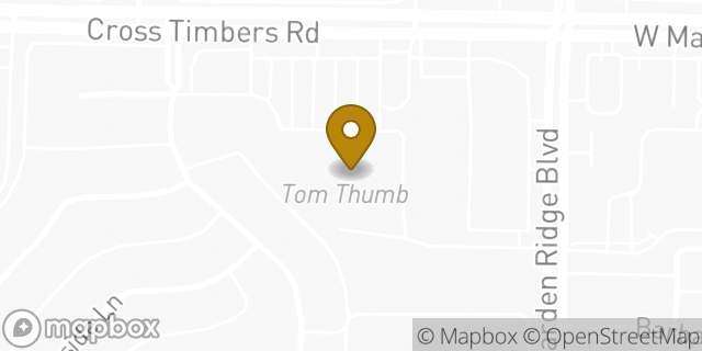 Map showing the location of Tom Thumb in Flower Mound, TX 75028