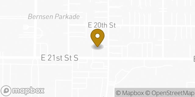 Map showing the location of Bank Of America in Tulsa, OK 74114