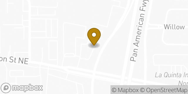 Map showing the location of La Quinta Inn & Suites in Albuquerque, NM 87109