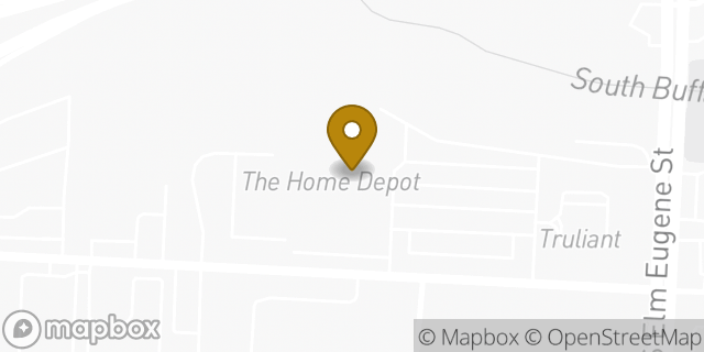 Map showing the location of The Home Depot in Greensboro, NC 27406