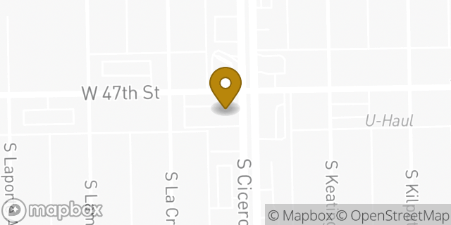 Map showing the location of McDonald's in Chicago, IL 60638