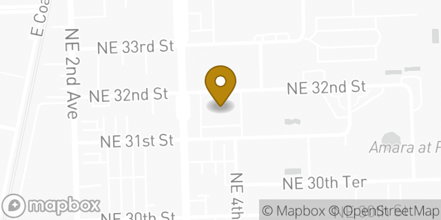 Map showing the location of ATM Walgreens in Miami, FL 33137