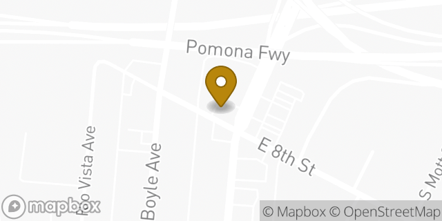 Map showing the location of Amazon Locker - Dragster in Los Angeles, CA 90023