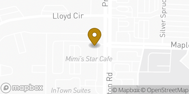 Map showing the location of Avis Car Rental in Dallas, TX 75252