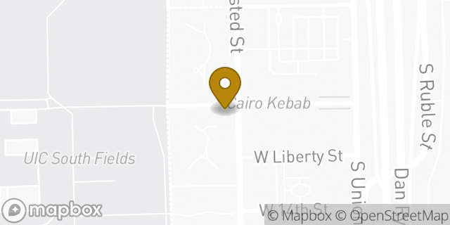 Map showing the location of Starbucks in Chicago, IL 60607