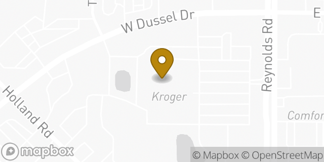 Map showing the location of ATM Kroger in Maumee, OH 43537