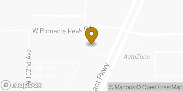 Map showing the location of Amazon Locker - Theory in Peoria, AZ 85383
