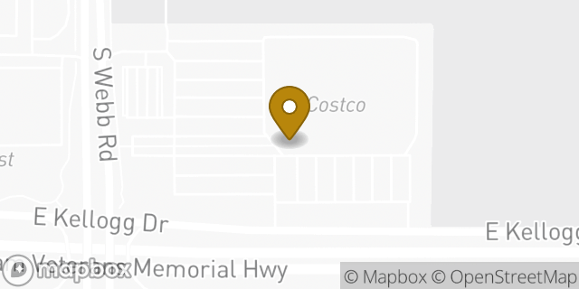 Map showing the location of ATM Costco in Wichita, KS 67207