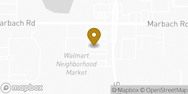 Map showing the location of Walmart in San Antonio, TX
