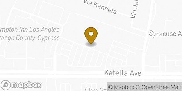 Map showing the location of Starbucks in Cypress, CA 90630