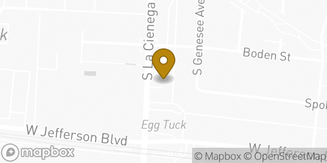 Map showing the location of Enterprise Rent-A-Car in Los Angeles, CA 90016