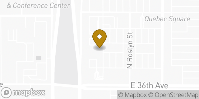 Map showing the location of The UPS Store in Denver, CO 80207