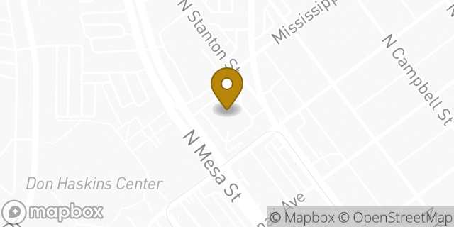 Map showing the location of ATM Walgreens in El Paso, TX 79902