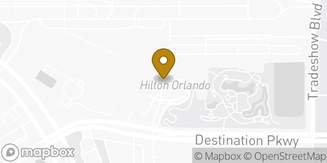 Map showing the location of Hertz Rent A Car in Orlando, FL 32819