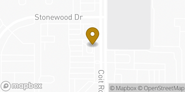 Map showing the location of Starbucks in Plano, TX 75024