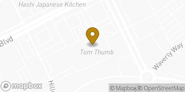 Map showing the location of Tom Thumb Pharmacy in Fort Worth, TX 76116