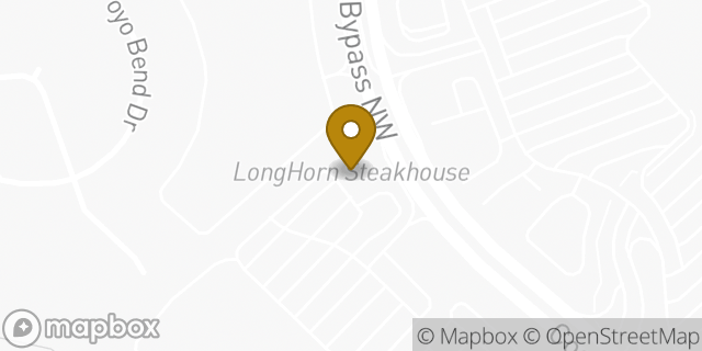 Map showing the location of LongHorn Steakhouse in Albuquerque, NM 87114
