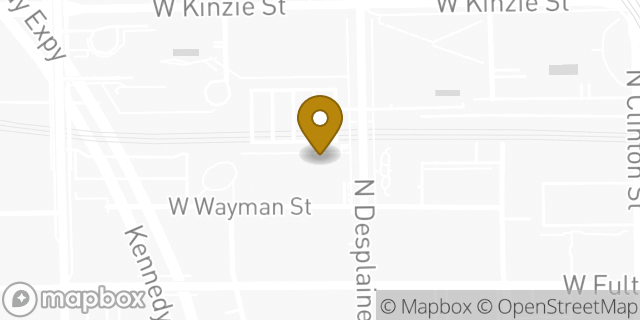 Map showing the location of Chase Bank in Chicago, IL 60661
