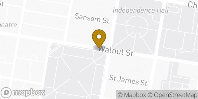 Map showing the location of Jefferson Orthopedics & Sports Medicine – Walnut Street in Philadelphia, PA 19106