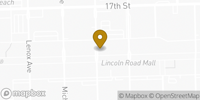 Map showing the location of Sunglass Hut in Miami Beach, FL 33139