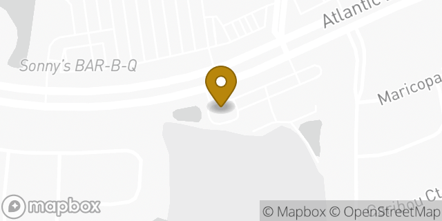 Map showing the location of Dunkin' in Jacksonville, FL 32225
