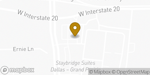 Map showing the location of Amazon Locker - Odin in Grand Prairie, TX 75052