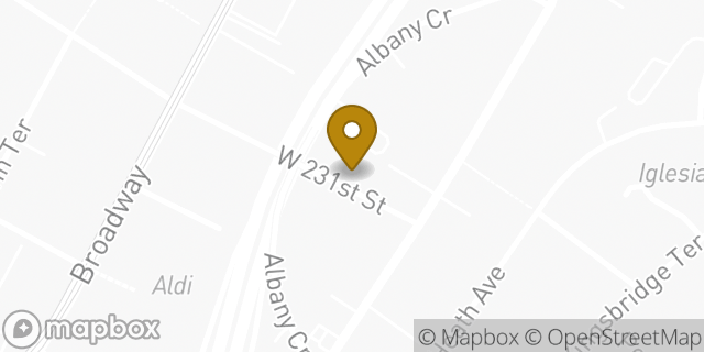 Map showing the location of Papa Johns Pizza in New York, NY 10463