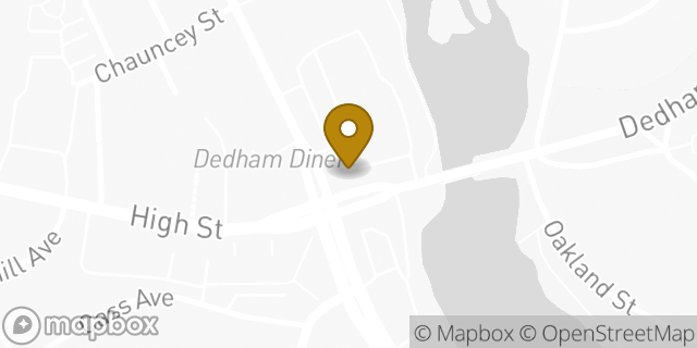 Map showing the location of ATM CVS in Dedham, MA