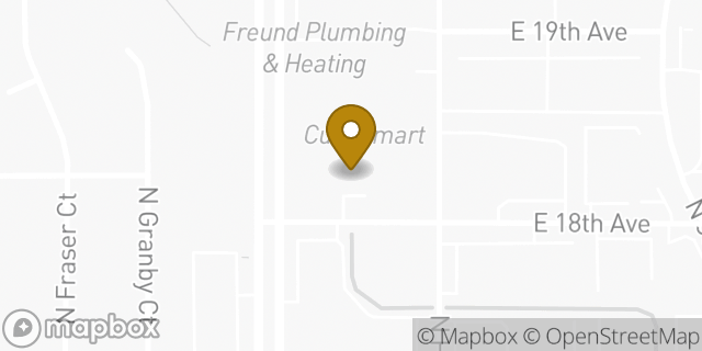 Map showing the location of CubeSmart Self Storage in Aurora, CO 80011