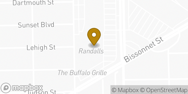 Map showing the location of Randalls in Houston, TX 77005