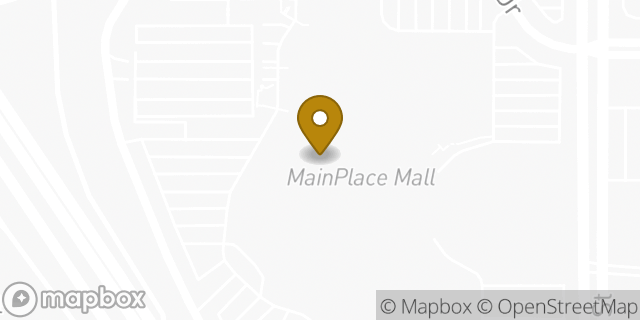 Map showing the location of Foot Locker in Santa Ana, CA 92705