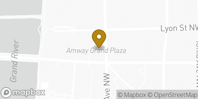 Map showing the location of Starbucks in Grand Rapids, MI 49503
