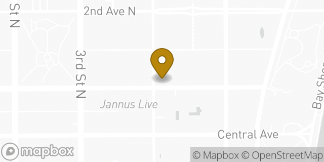 Map showing the location of Starbucks in St Petersburg, FL 33701