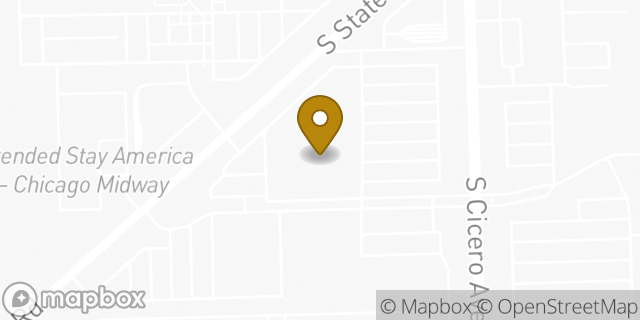 Map showing the location of Kids Foot Locker in Chicago, IL 60629