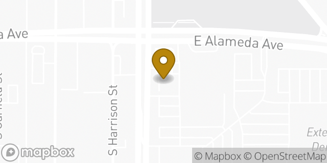 Map showing the location of Subway in Glendale, CO 80246