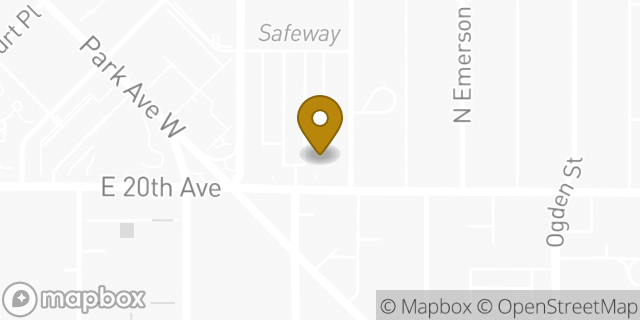 Map showing the location of The UPS Store in Denver, CO 80205