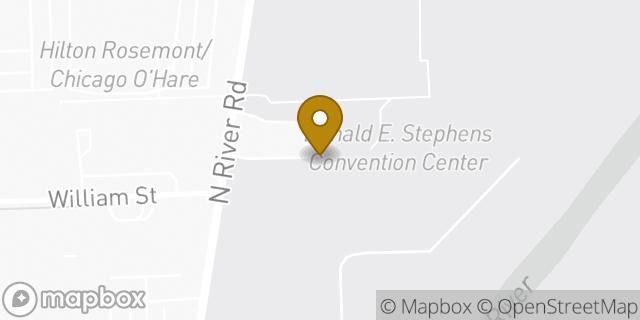 Map showing the location of Starbucks in Rosemont, IL 60018