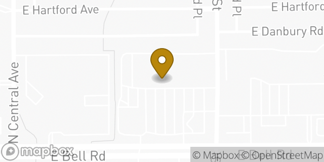 Map showing the location of Amazon Locker - Singleton in Phoenix, AZ 85022