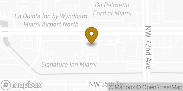 Map showing the location of Chipotle Mexican Grill in Miami, FL 33166