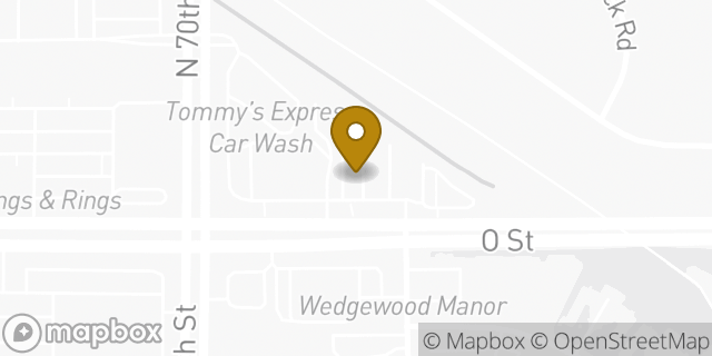 Map showing the location of Starbucks in Lincoln, NE 68510