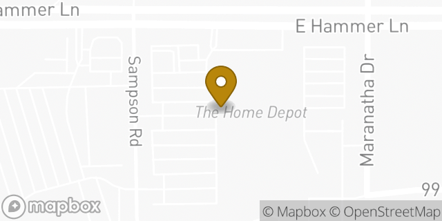 Map showing the location of The Home Depot in Stockton, CA 95212