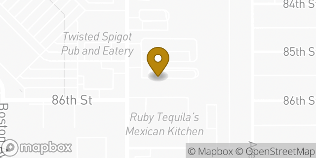 Map showing the location of University Ave in Lubbock, TX 79423