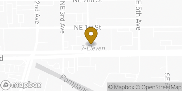 Map showing the location of Amazon Locker - Chance in Pompano Beach, FL 33060