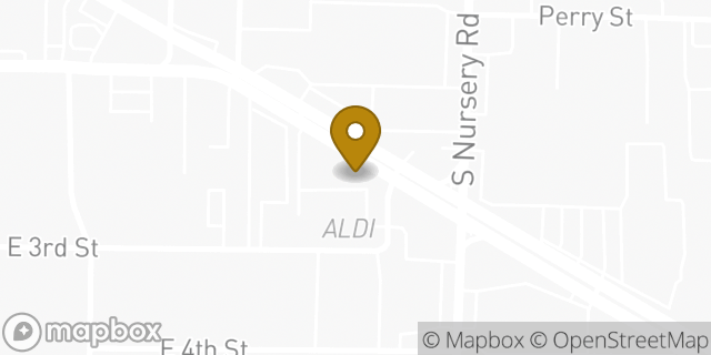 Map showing the location of Aldi in Irving, TX 75060