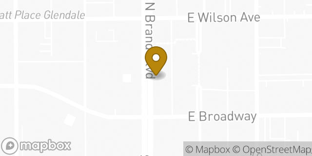 Map showing the location of Starbucks in Glendale, CA 91203