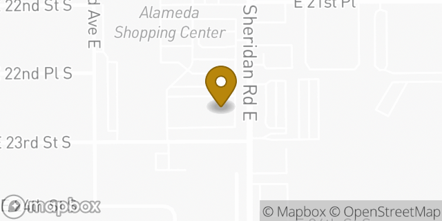 Map showing the location of EZ Pawn in Tulsa, OK 74129
