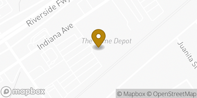 Map showing the location of Penske Truck Rental in Riverside, CA 92504