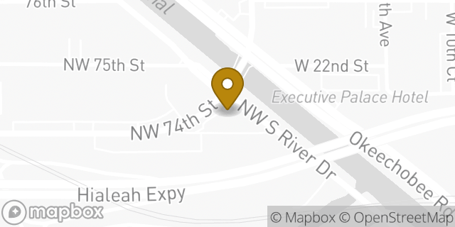 Map showing the location of Subway in Medley, FL 33166