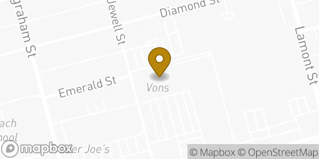 Map showing the location of Starbucks in San Diego, CA 92109
